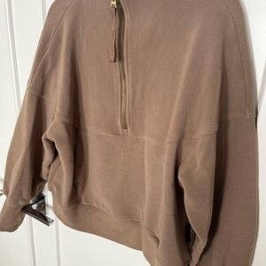 Varley Women's Beige Zip-Up Sweater